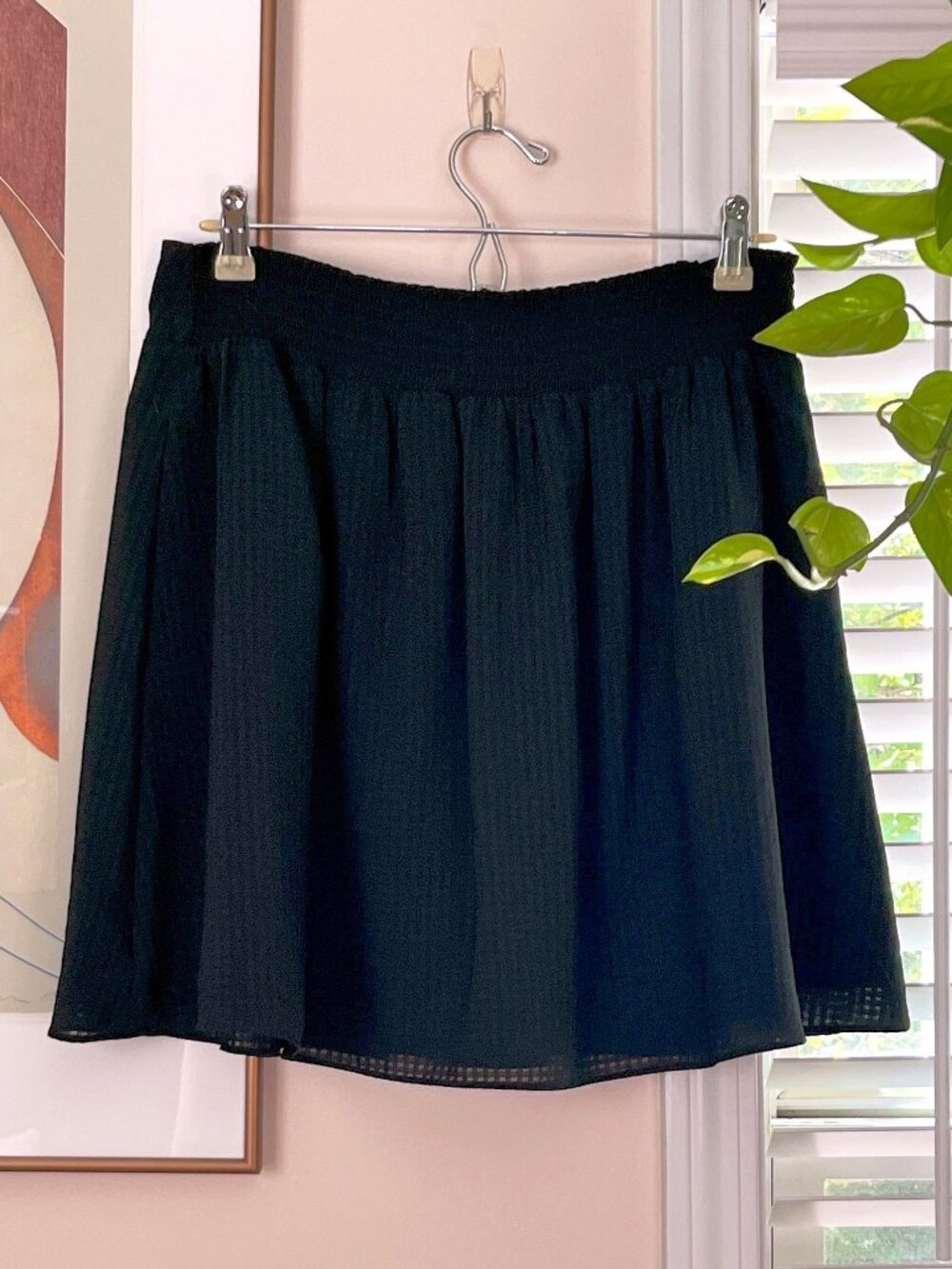Black Checkered Skirt